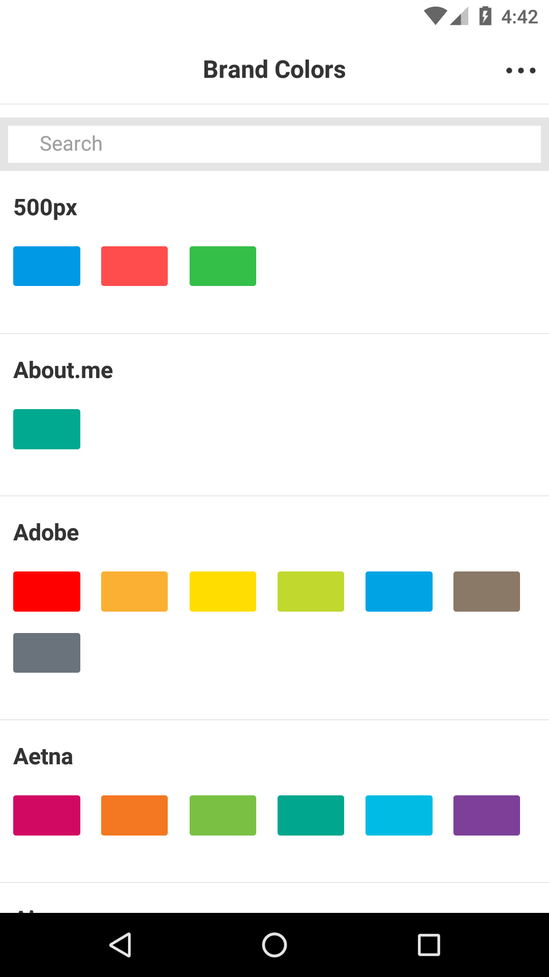 Brand Colors Android Pixel SS#1